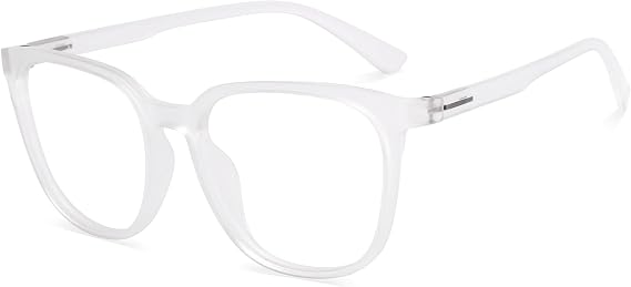 | Zero Power Blue Cut & Antiglare Computer Eyeglasses | Sqaure For Men & Women | Large | LB E13740