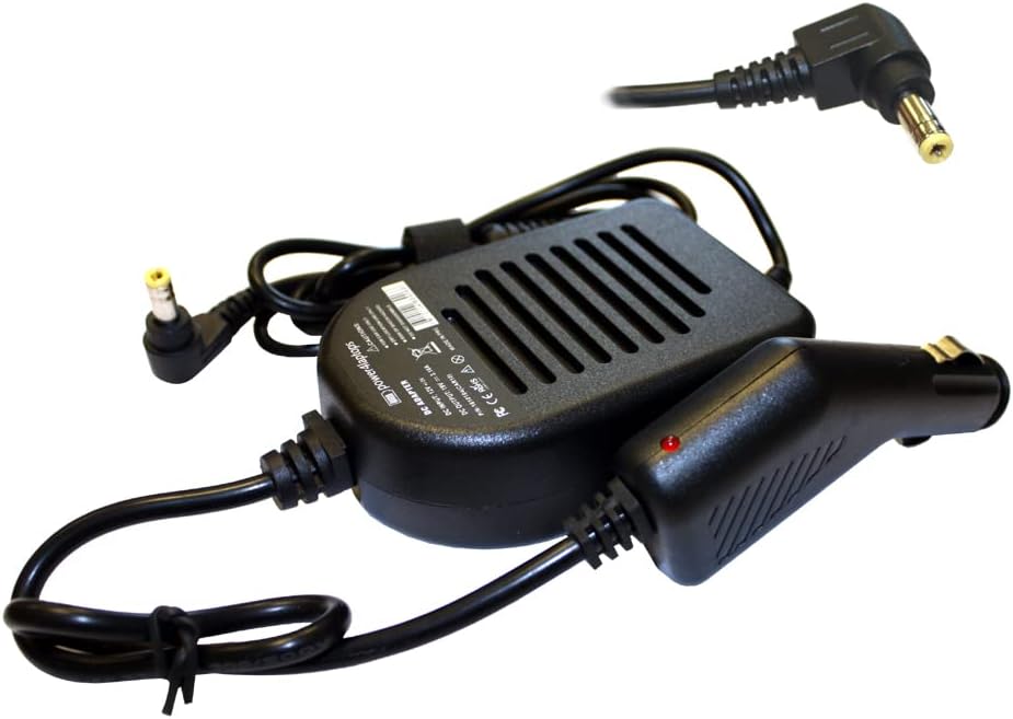 Power4Laptops DC Adapter Car Charger Compatible With Packard Bell PA-1750-04