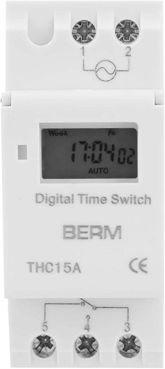 AC220-240V 50-60Hz Programmable Digital Timer Switch Time Control Timing Switch
