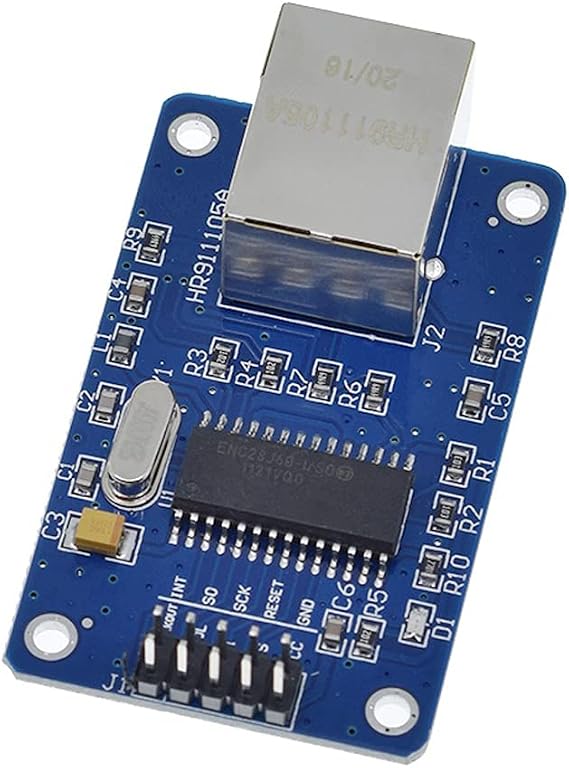 HiLetgo ENC28J60 ENC28J60-I/SO HR911105A Ethernet LAN Network Module SPI Interface 3.3V for Arduino AVR PIC LPC STM32