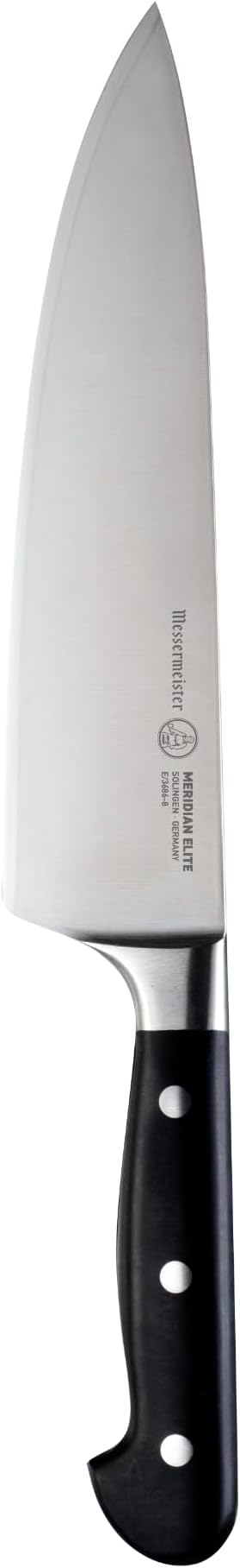Messermeister Meridian Elite 8 Traditional Chefs Knife - Fine German Steel Alloy Blade - Rust Resistant & Easy to Maintain