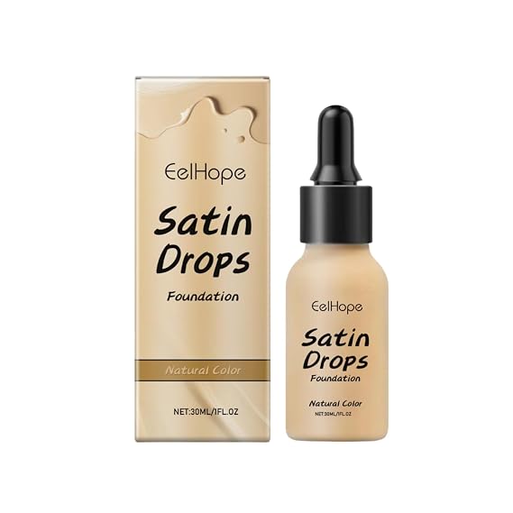 Satin drops foundation,dewy blend foundation,makeup,elf soft glam satin foundation,satin drops foundation,Concealer liquid foundation (ivory, 30ml)