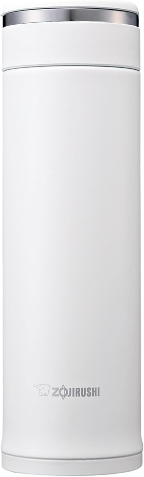 Zojirushi Mahobin SM-JF48-WA Water Bottle, 16.2 fl oz 480 ml, Screw Mug, Lightweight & Compact, Standard Type, Smooth Mouth, Heat & Cold Retention, White