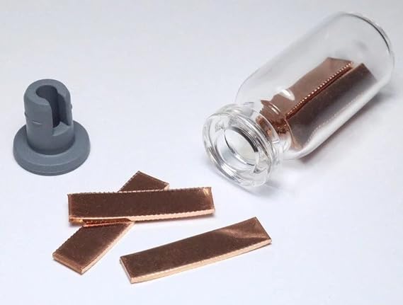 Copper Metal Strips/Electrode 99.9% Pure Element 29 Cu Chemistry Sample Strips - Science experiment - Chemistry kit - Periodic Table, Element Collection, Transition Metals