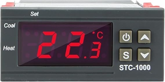 DEBLAN STC-1000 12V 24V 220V Digital Temperature Controller for Incubator Relay 10A Heating Cooling Thermoregulator Thermostat (Color : 12V)