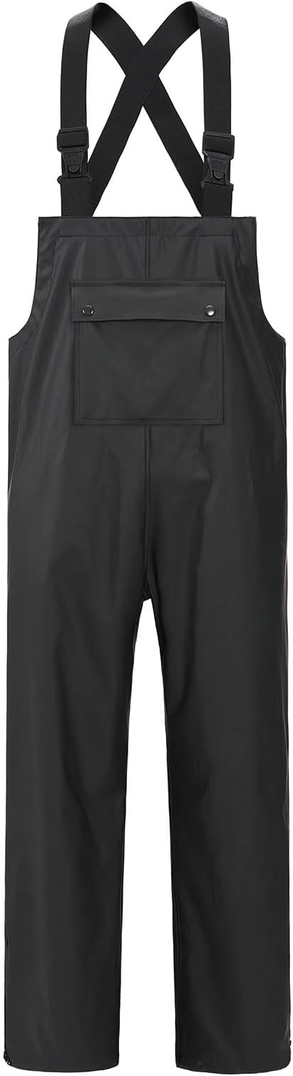 TOWN&FIELD Waterproof Rain Overalls Pants Heavy-Duty Rubber Unisex Workwear