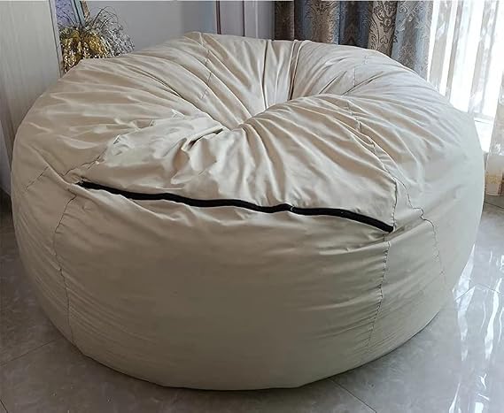 Bean Bag Inner Liner, 6-7ft Inner Liner for Bean Bag Chair, Couch Cover, Seat, Lazy Sofa High Capacity Replacement Cover with Zipper (Size: D180H90CM)