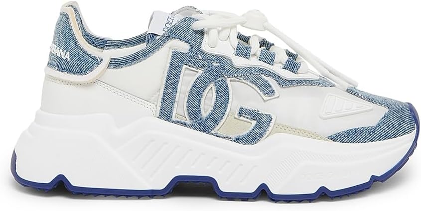 Mixed-Media Low-Top Sneakers, 37.5 (7.5), Multi