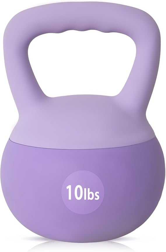 Soft Kettlebell Weights (5-30 lbs) - Iron Sand Filled for Home Gym, Strength Training & Fitness - Shock-Proof Design with Wide Non-Slip Handle - Dumbbell Alternative for Men & Women