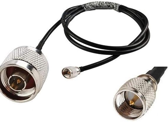 MPD Digital rg-58-n-male-mini-uhf-1m N Male to Mini Uhf Male RG58 3 ft RG-58 Jumper Made in The U.S.A - with Polyolefin Cross-Linked Strain Relief