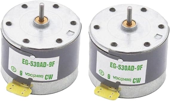 2Pcs 530 Motor DC 6V 9V 12V 2400RPM-EG-530AD-2B/2F Micro-motor CW/CCW DIY Parts (9v CW)