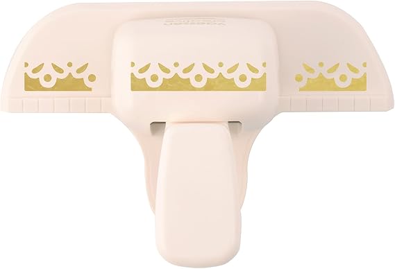 Vaessen Creative Border Punch - Lace Edge - 9,6 x 4,5 cm - Circle Punch for Card Making and Crafting