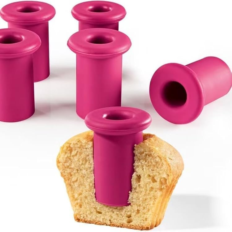 Cupcake Corer - 6pcs Muffin Cake Pastry Corer Model Plunger Cutter Decorating Plastic Cake Digging Holes Device