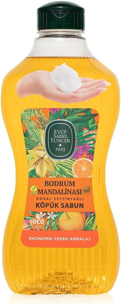 Eyüp Sabri Tuncer Doğal Zeytinyağlı Köpük Sabun Bodrum Mandalinası 1,5 Litre Pet Şişe