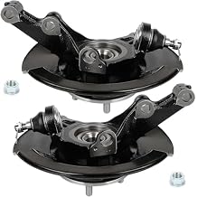 2x Front Left and Right Side Steering Knuckle & Wheel Bearing Hub Assembly Compatible with Honda Civic 2003 2004 2005, 1.7L, Replace for 698 494, 698 495