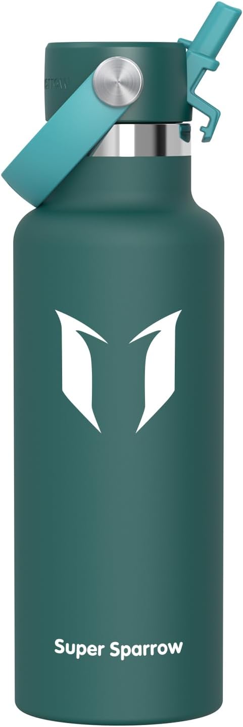 Sparrow Insulated Water Bottle 500ml/750ml/1L/1.2L Metal Drinks Bottle | Stainless Steel, Vacuum, Thermal, Cold, Flask, Leakproof, FlipFlow Lid, BPA-Free, Dishwasher Safe, School, Sport, Gym, Office