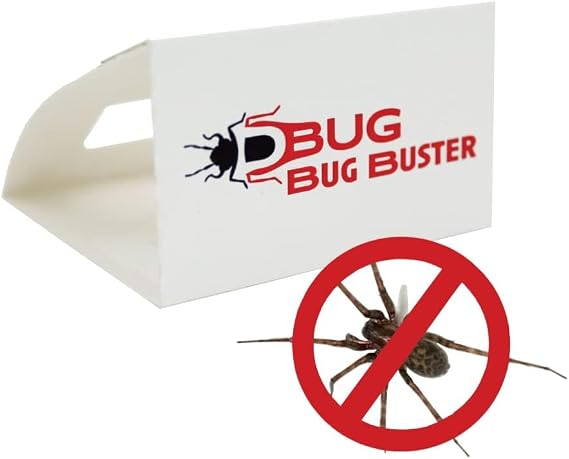 DBUG Bug Buster Sticky Spider Trap For Home - Indoor Spiders and Crawling Insect Killer Traps - Child and Pet Safe - 18 Pack