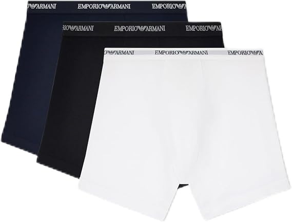 Emporio Armani Men's Cotton Boxer Briefs, 3-Pack