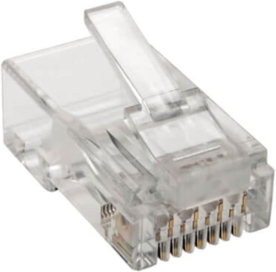 TRIPP LITE 100 Pack Cat6 RJ45 Modular Connector Plug Solid/Stranded RND (N230-100)