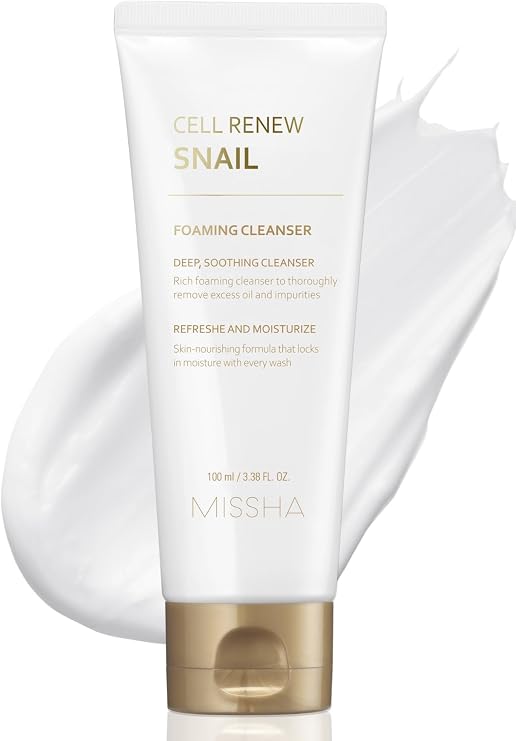 MISSHA Snail Extract Purifier & Illuminator Cleaning Foam 100ml Super Aqua Cell Snail Cleansing Foam