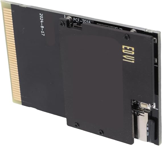 Game 1000 in 1 Black Gold Board Flash Card for PC Engine & TurboGrafx 16 - Supports NTSC & PAL - 8GB Built-In Memory No Region Limitation