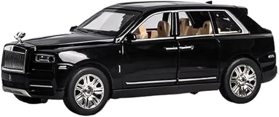 Metal Diecast Model Car 1:24 Rolls-Royce Cullinan Phantom Luxury Die-cast Metal Toy Cars Indoor and Outdoor Game Decorations(-C)