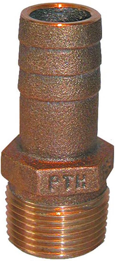 3/4" NPT x 3/4" ID Bronze Pipe to Hose Straight Fitting