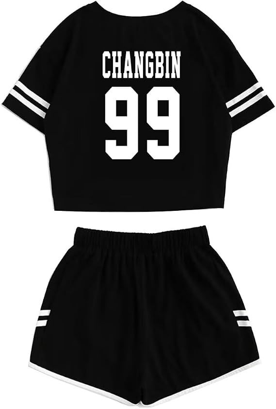 JUNG KOOK SKZ Shirt + Shorts Set Merch Hyunjin Felix Leeknow Bangchan Changbin Seungmin Shorts T-Shirt Tee