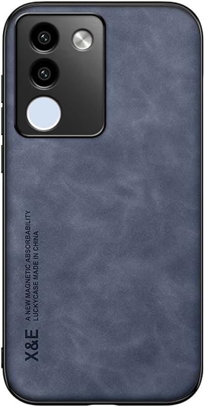 Kepuch Silklike Case for Vivo Y200, V29E - Cover Bumper Built-in Metal Plate for Vivo Y200, V29E - Blue