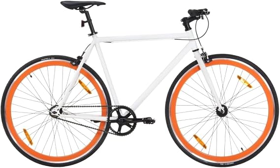 Fixed Gear Bike, Single Speed Fixie Bicycle, High-Tensile Steel Frame, Hardtail Bicycle for Adults, 700c Wheels