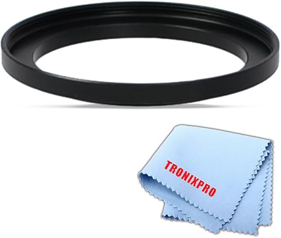 43-52MM Step Ring (Turns 52mm into 43mm) for Sony, Nikon, Canon, Pentax, Olympus & More Cameras & Camcorders + Microfiber Cleaning Cloth