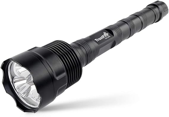 TrustFire TR-3T6 LED Flashlight, Super Bright 3800 Lumens, Water Resistant 5 Light Modes Large Tactical Torch by 2X or 3X Rechargeable Battery(not Included)