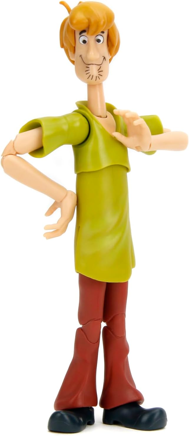 Jada Scooby-Doo! Wave 1 Shaggy Action Figure - 1:12 Deluxe Scale Toy - 6 Tall Fully Articulated, Collector Package