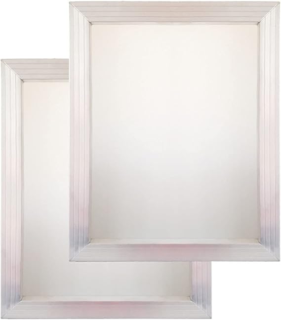YLZ Silk Screen Print Frame, 12.8 x 16.7 Inches Aluminum Frame, 160 White Mesh 2 Pieces