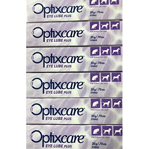 OptixCare Eye Lube Plus 6 Pack of Tubes of 20g for Dog Cat Horses