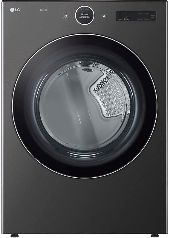 LG 7.4 cu. ft. Vented Stackable SMART Electric Dryer in Black Steel with TurboSteam and AI Sensor Dry Technology DLEX6700B
