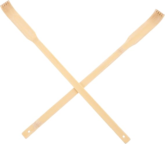 2pcs Bamboo Back Scratcher for Body Relaxation Long Handle