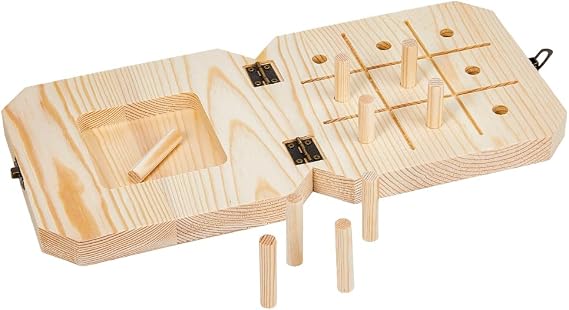 DICOSMETIC 9 Hole Wooden Peg Board for Occupational Therapy Finger Dexterity Wood Pegboard for Hands Dexterity Peg Board to Improve Finger Motor Skills Hand-Eye Coordination