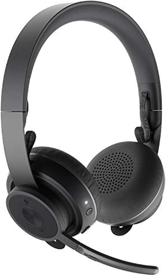 Logitech Zone Wireless Certified Microsoft Teams Bluetooth Headset | Active noise cancellation, Qi charging, Teams and Zoom certified, leatherette ear pads
