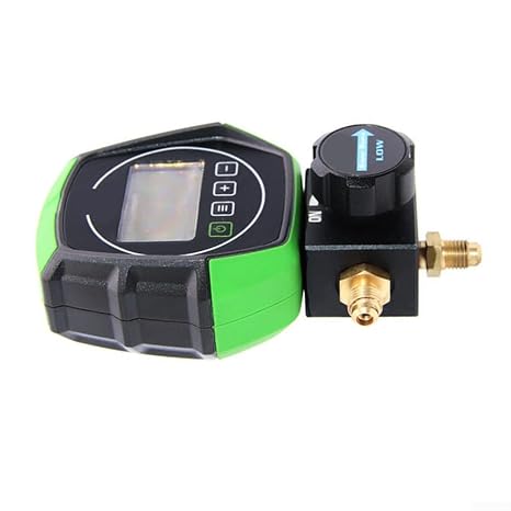 Digital HVAC -Pressure Gauge with Temperature Measurement for 90 -Refrigerants, High -Precision Vacuum Tester with Ball Valve and HD Display(ST-B168DH)