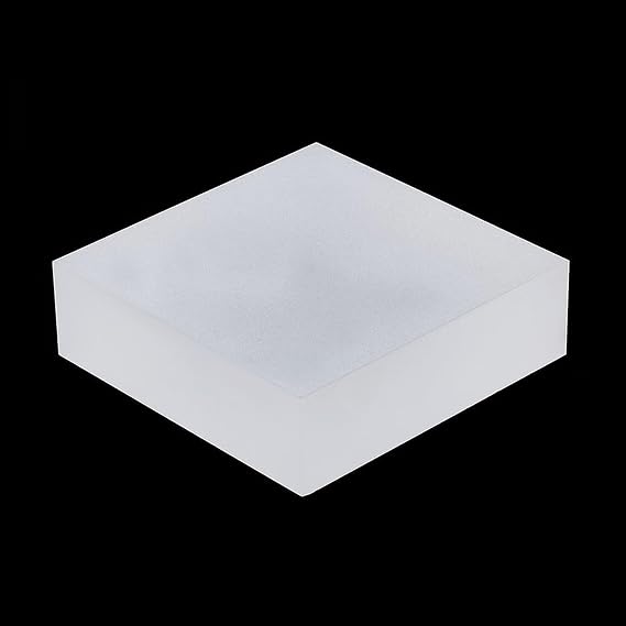 Frosted Acrylic Crystal Square Column Display Base Light Guide Brick Display Rectangular Block Fine Workmanship Stand Solid Risers Cube,50x50x25mm