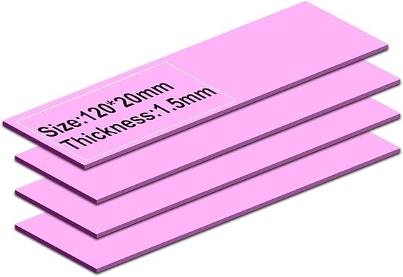 Maxtor Thermal pad 4 Pack 120x20x1.5mm,Ideal Gap Filler,Electrically Non-Conductive & High Thermal Conductivity for CPU SSD M.2 2280