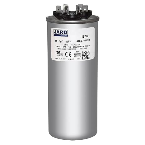 55+5 uf/MFD 370/440 VAC Volts Round Dual Run Capacitor 50/60 Hz -Lot-1# 12792 - New Compact Design