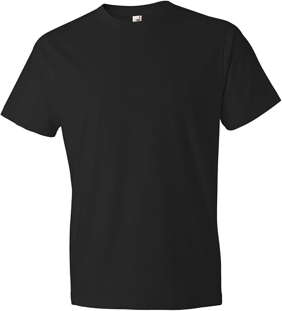 Anvil Lightweight T-Shirt, 2XL, BLACK