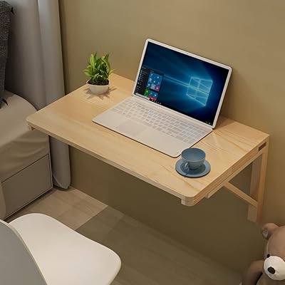 Solid Wood Wall Mounted Drop Leaf Table Folding Wall Table Dining Desk, Laundry Folding Table ,Space Saving Fold Down Floating Desk For Study, Card Tables For Small Spaces  Size : 120x50cm47x20in