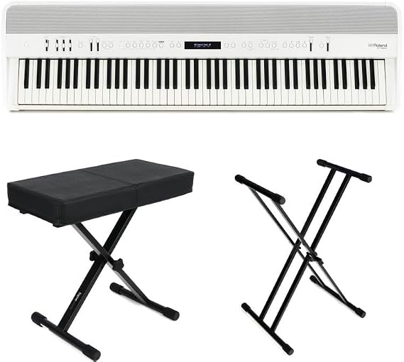 Roland FP-90X Digital Piano Essentials Bundle- White
