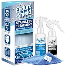 EnduroShield Stainless Steel Treatment Kit - Advanced Protection for Stainless Steel Surfaces - Makes surfaces easy to clean - Apply Once - Lasts Years
