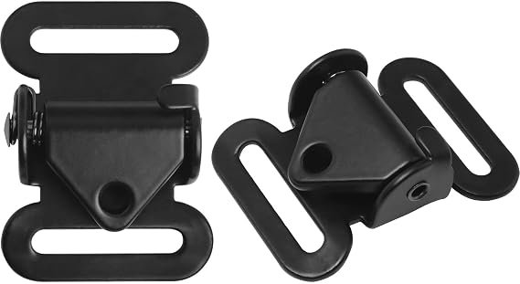 2PCS Quick Release Buckle 1 inch Tactical Fan Cam Buckle Backpack Strap Bag Strap Webbing Adjustment Buckle Black