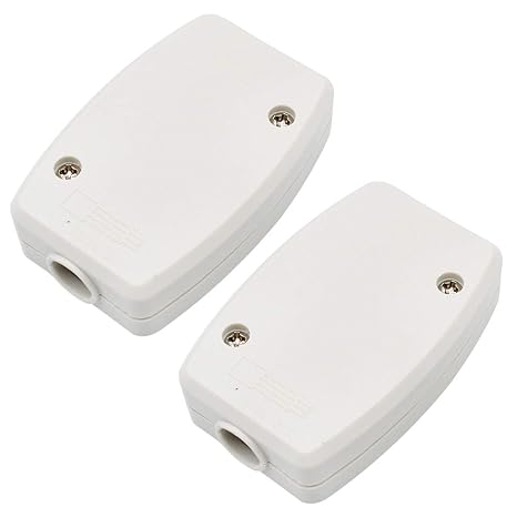 FUJIE 2 Pack Electrical Junction Box 3 Terminals Flex Connector Black, 13A 250V