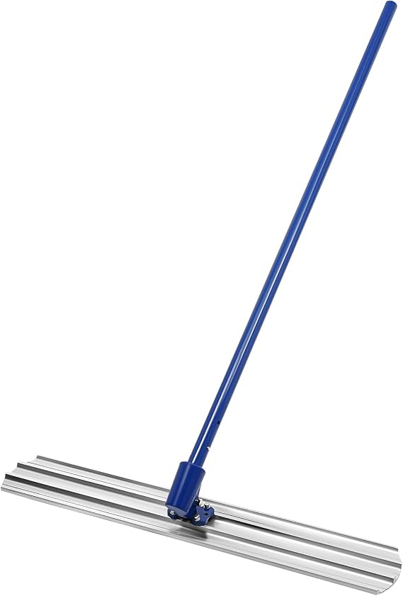 Bull Float, 48x8" Bull Float Magnesium Concrete Float Round End Concrete Float Tool with 3x 6Ft Float Handle Bracket for Professional Concrete Finishing
